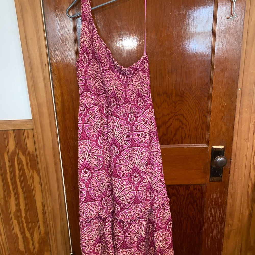 Knox Rose Pink Asymmetrical One Shoulder Sundress